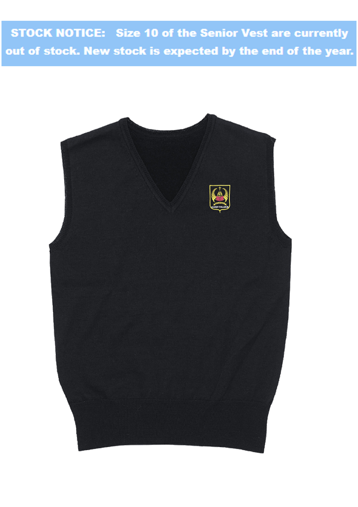 Garin College Senior Vest Black